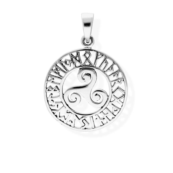 viTalisman Unisex Amulett Kettenanhänger keltisch Triskele aus 925 Sterling Silber versiegelt anlaufgeschützt 37002