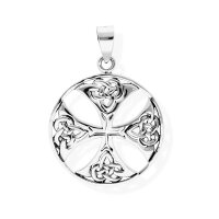 viTalisman Unisex Amulett Kettenanh&auml;nger keltisch St. Patrick Kreuz aus 925 Sterling Silber geschw&auml;rzt 37019