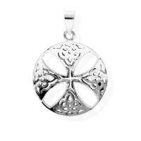 viTalisman Unisex Amulett Kettenanh&auml;nger keltisch St. Patrick Kreuz aus 925 Sterling Silber geschw&auml;rzt 37019