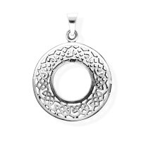 viTalisman Unisex Amulett Kettenanh&auml;nger symbolisch keltischer Kreis aus 925 Sterling Silber geschw&auml;rzt 37020