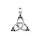 viTalisman Unisex Amulett Kettenanhänger keltisch Triquetra aus 925 Sterling Silber geschwärzt 37023