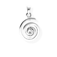 viTalisman Unisex Amulett Kettenanh&auml;nger keltisch Spirale aus 925 Sterling Silber geschw&auml;rzt 37026