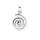 viTalisman Unisex Amulett Kettenanhänger keltisch Spirale aus 925 Sterling Silber geschwärzt 37026