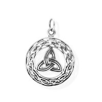 viTalisman Unisex Amulett Kettenanh&auml;nger keltisch Triquetra aus 925 Sterling Silber geschw&auml;rzt 37027