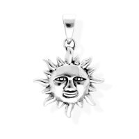 viTalisman Unisex Amulett Kettenanh&auml;nger himmlisch Sonne aus 925 Sterling Silber geschw&auml;rzt 37029