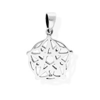 viTalisman Unisex Amulett Kettenanh&auml;nger kultisch Pentagramm aus 925 Sterling Silber geschw&auml;rzt 37031