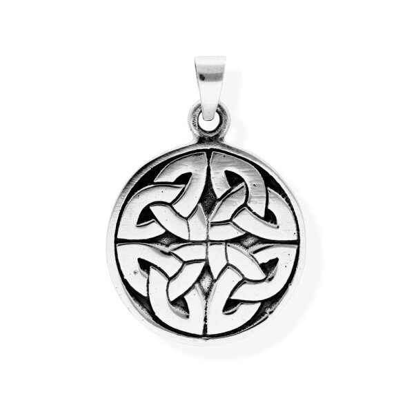 viTalisman Unisex Amulett Kettenanhänger symbolisch keltische vier Himmelsrichtungen aus 925 Sterling Silber geschwärzt 37032