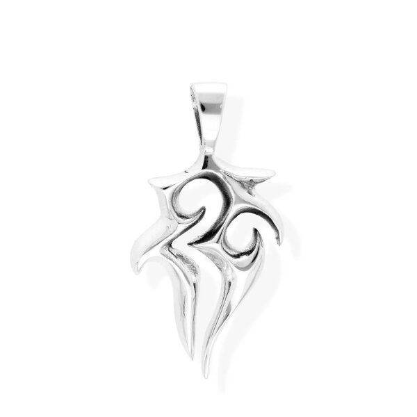 viTalisman Unisex Amulett Kettenanhänger kultisch Maori-tribal aus 925 Sterling Silber geschwärzt 37035