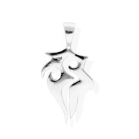 viTalisman Unisex Amulett Kettenanh&auml;nger kultisch Maori-tribal aus 925 Sterling Silber geschw&auml;rzt 37035