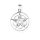 viTalisman Unisex Amulett Kettenanhänger kultisch Rosenpentagramm aus 925 Sterling Silber geschwärzt 37040