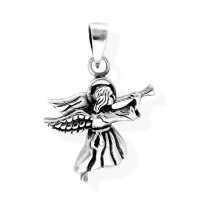 viTalisman Unisex Amulett Kettenanh&auml;nger himmlisch Engel aus 925 Sterling Silber geschw&auml;rzt 37047