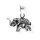 viTalisman Unisex Amulett Kettenanhänger animalisch Elefant aus 925 Sterling Silber geschwärzt 37048