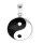 viTalisman Unisex Amulett Kettenanhänger religiös Yin Yang aus 925 Sterling Silber poliert 37051