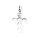 viTalisman Unisex Amulett Kettenanhänger religiös Pentagramm Kreuz aus 925 Sterling Silber geschwärzt 37057