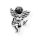 viTalisman Unisex Amulett Kettenanhänger religiös Engel Putte aus 925 Sterling Silber geschwärzt 37058