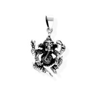 viTalisman Unisex Amulett Kettenanh&auml;nger religi&ouml;s Ganesha aus 925 Sterling Silber geschw&auml;rzt 37059