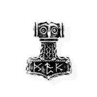 viTalisman Unisex Amulett Kettenanh&auml;nger keltisch Runen Mj&ouml;lnir aus 925 Sterling Silber geschw&auml;rzt 37063