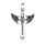 viTalisman Unisex Amulett Kettenanhänger magisch geflügeltes Schwert aus 925 Sterling Silber geschwärzt 37064