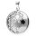 viTalisman Unisex Amulett Kettenanhänger magisch Yin Yang Lebensblume aus 925 Sterling Silber geschwärzt 36003