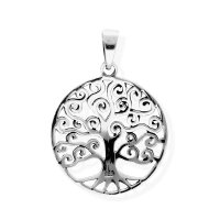 viTalisman Unisex Amulett Kettenanh&auml;nger keltisch Lebensbaum aus 925 Sterling Silber geschw&auml;rzt 36005