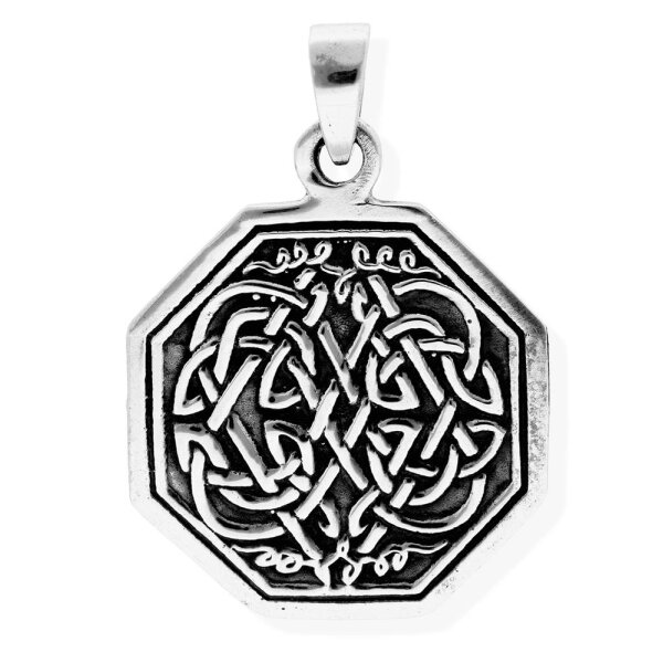viTalisman Unisex Amulett Kettenanhänger keltisch keltischer Knoten aus 925 Sterling Silber geschwärzt 36028