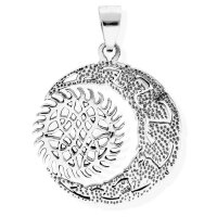 viTalisman Unisex Amulett Kettenanh&auml;nger keltisch Sonne Mond aus 925 Sterling Silber geschw&auml;rzt 36031