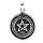 viTalisman Unisex Amulett Kettenanhänger symbolisch Pentagramm aus 925 Sterling Silber geschwärzt 36033
