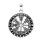 viTalisman Unisex Amulett Kettenanhänger keltisch Vegvisir aus 925 Sterling Silber geschwärzt 36034