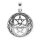 viTalisman Unisex Amulett Kettenanhänger symbolisch Pentagramm aus 925 Sterling Silber geschwärzt 36036