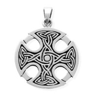 viTalisman Unisex Amulett Kettenanh&auml;nger symbolisch keltisches Kreuz aus 925 Sterling Silber geschw&auml;rzt 36039