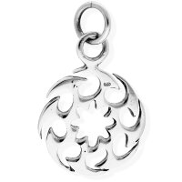 viTalisman Unisex Amulett Kettenanh&auml;nger symbolisch Sonnenrad aus 925 Sterling Silber geschw&auml;rzt 36040