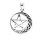 viTalisman Unisex Amulett Kettenanhänger symbolisch Pentakel aus 925 Sterling Silber geschwärzt 36041