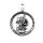viTalisman Unisex Amulett Kettenanhänger christlich Christophorus aus 925 Sterling Silber geschwärzt 36043