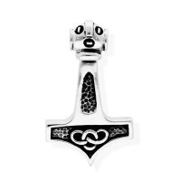 viTalisman Unisex Amulett Kettenanh&auml;nger keltisch Thors Hammer aus 925 Sterling Silber geschw&auml;rzt 36045