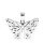 viTalisman Unisex Amulett Kettenanhänger symbolisch Schmetterling aus 925 Sterling Silber geschwärzt 36047