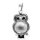 viTalisman Unisex Amulett Kettenanhänger symbolisch Eule aus 925 Sterling Silber geschwärzt 36048