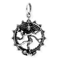 viTalisman Unisex Amulett Kettenanh&auml;nger religi&ouml;s Shiva aus 925 Sterling Silber geschw&auml;rzt 36051