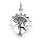 viTalisman Unisex Amulett Kettenanhänger religiös Shiva aus 925 Sterling Silber geschwärzt 36051