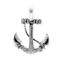 viTalisman Unisex Amulett Kettenanh&auml;nger maritim Anker aus 925 Sterling Silber geschw&auml;rzt 36053