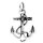 viTalisman Unisex Amulett Kettenanhänger maritim Anker aus 925 Sterling Silber geschwärzt 36054