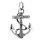 viTalisman Unisex Amulett Kettenanhänger maritim Anker aus 925 Sterling Silber geschwärzt 36054