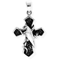 viTalisman Unisex Amulett Kettenanh&auml;nger symbolisch Kreuz aus 925 Sterling Silber geschw&auml;rzt 36056
