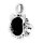 viTalisman Unisex Amulett Kettenanhänger nordisch Wolfskopf aus 925 Sterling Silber geschwärzt 36058