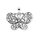 viTalisman Unisex Amulett Kettenanhänger symbolisch Schmetterling aus 925 Sterling Silber geschwärzt 36059