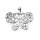 viTalisman Unisex Amulett Kettenanhänger symbolisch Schmetterling aus 925 Sterling Silber geschwärzt 36059