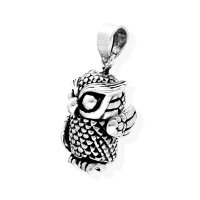 viTalisman Unisex Amulett Kettenanh&auml;nger animalisch Eule aus 925 Sterling Silber geschw&auml;rzt 36061