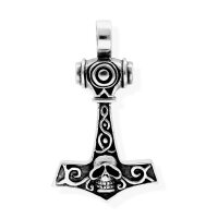 viTalisman Unisex Amulett Kettenanh&auml;nger keltisch Thors Hammer aus 925 Sterling Silber geschw&auml;rzt 36070