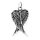 viTalisman Unisex Amulett Kettenanhänger himmlisch Engelsflügel aus 925 Sterling Silber geschwärzt 36074