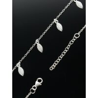 925 Silber Armkette florale Bl&auml;tter Charm Damen-Armband Armkettchen-40