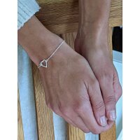 925 Silber Armkette Herz Liebe Charm Damen-Armband Armkettchen-23